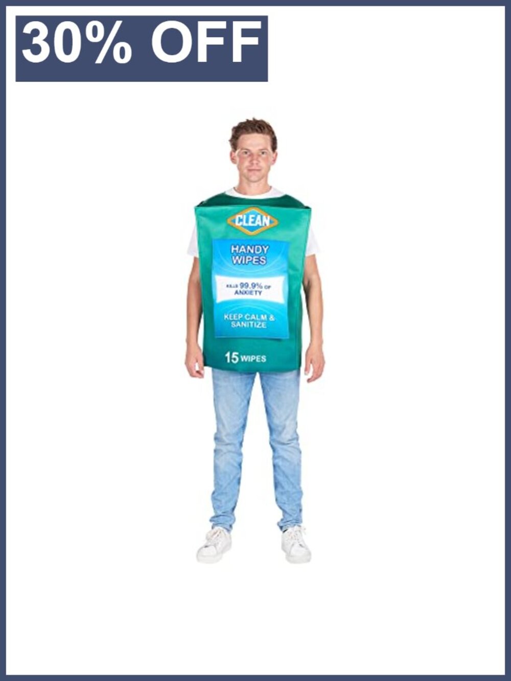 Handy Wipes Adult Halloween Costume Tunic One Size